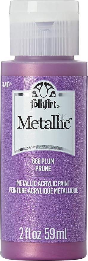 FolkArt Metallic Acrylic Paint in Assorted Colors (2 Ounce), 668 Plum