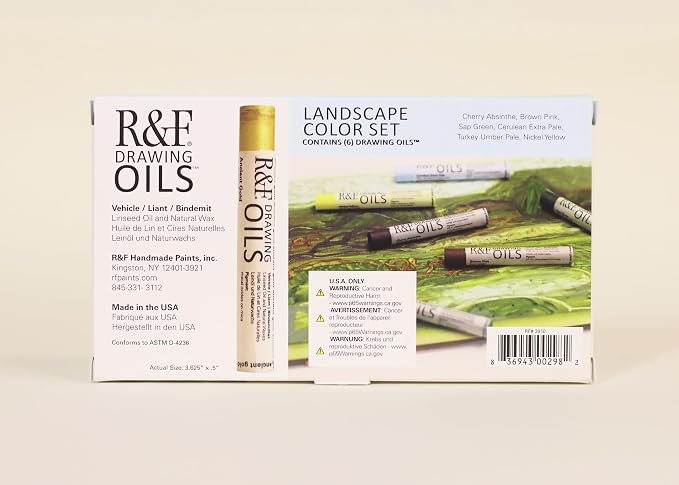 R&F Drawing Oils, Landscape Color Set, 6 12 ml colors