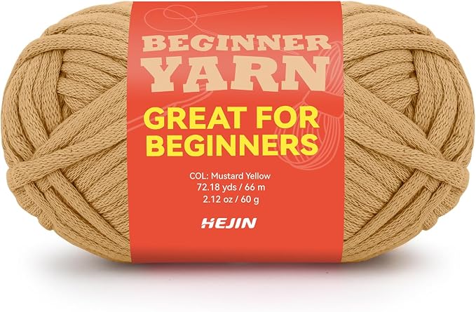 60g Cinnamon Apricot Yarn for Crocheting and Knitting;66m (72yds) Cotton Yarn for Beginners with Easy-to-See Stitches;Worsted-Weight Medium #4;Cotton-Nylon Blend Yarn for Beginners Crochet Kit Making
