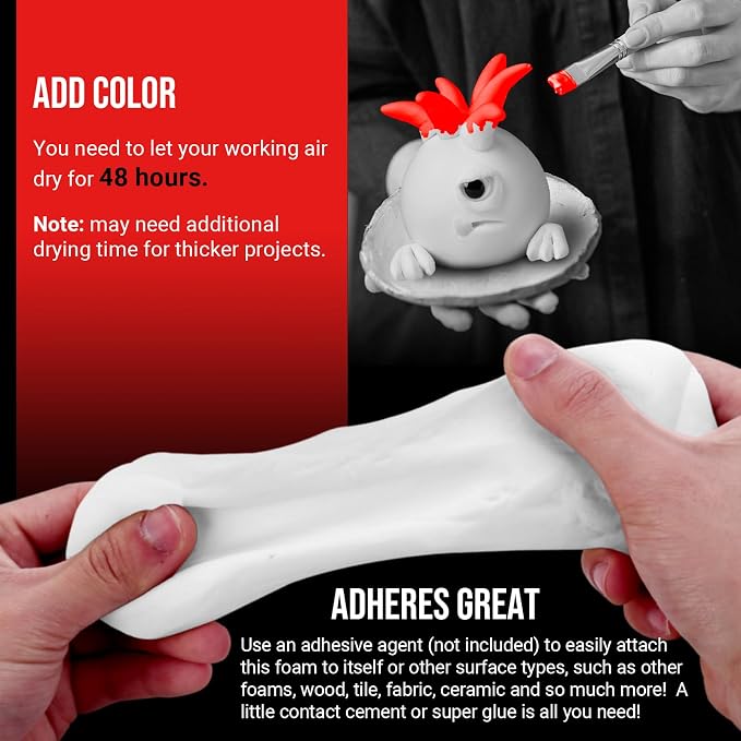 CALPALMY Air Dry Clay (1.1lbs Bag) - White Moldable Foam Clay for Cosplay - Airdry Soft Clay for Kids and Adults - Perfect Modeling Clay for Crafts, Sculpting, and Artistic Projects