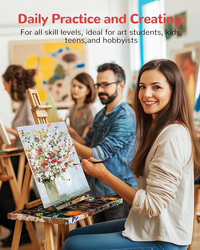 Canvas Boards 36 Pack, 9x12 Inch White Blank Painting Canvas Panels | 100% Cotton Art Supplies for Acrylics Oil Watercolor Tempera Paints