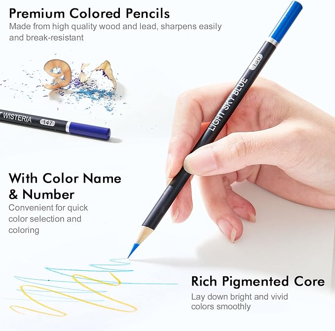 Shuttle Art 80 Colored Pencils for Adults, Soft Core Color Pencil, Drawing Supplies for Adults Kids Artists Beginners Drawing Coloring Sketching