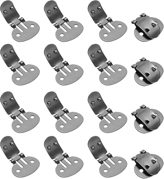 Stainless Steel Flat Blank Shoe Clips, Flat Blank Shoe Clips Bulk Supplies Metal Embellishments for DIY