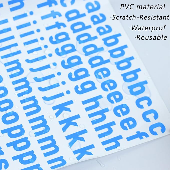 PRSTINCOL 3456 Pcs 36 Sheets Colorful Alphabet Stickers Pad, 9 Colors Self Adhesive Letter Number Stickers Vinyl Waterproof Decals for Mailbox Gift Decoration Door Classroom Decor DIY Crafts