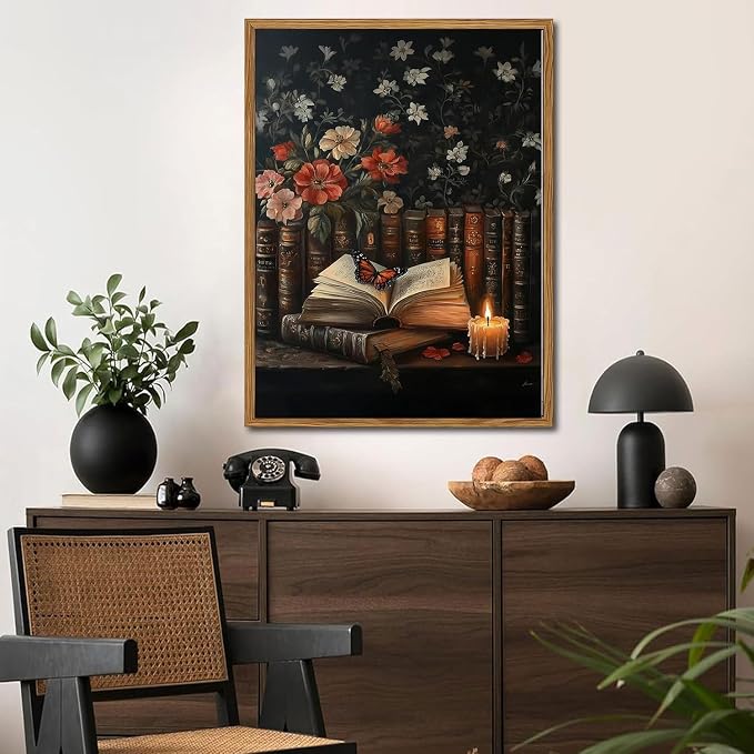 DAZZLEDOTS Retro Book Diamond Painting Kits, Vintage Floral Diamond Art