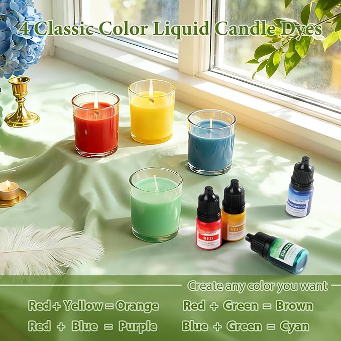 SAEUYVB Candle Making Kit,DIY Soy Candle Making Supplies/Kit for Adults | Complete Candle Kit with Digital Wax Warmer,Soy Wax,Candle Jars,Scents,Molds and More,Perfect for DIY Handmade Craft