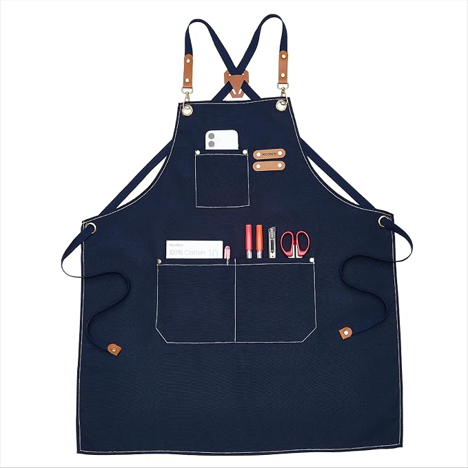 MEEDEN Painting Apron for Men Women: Adjustable Cross Back Waterproof