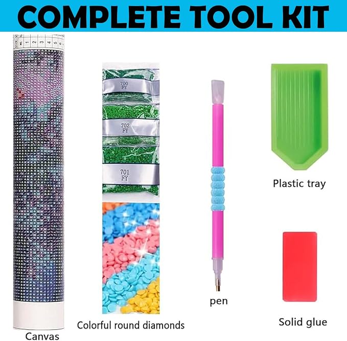 Wildflower Field 5D Diamond Painting Kits for Adults, Daisy Meadow 16x12"