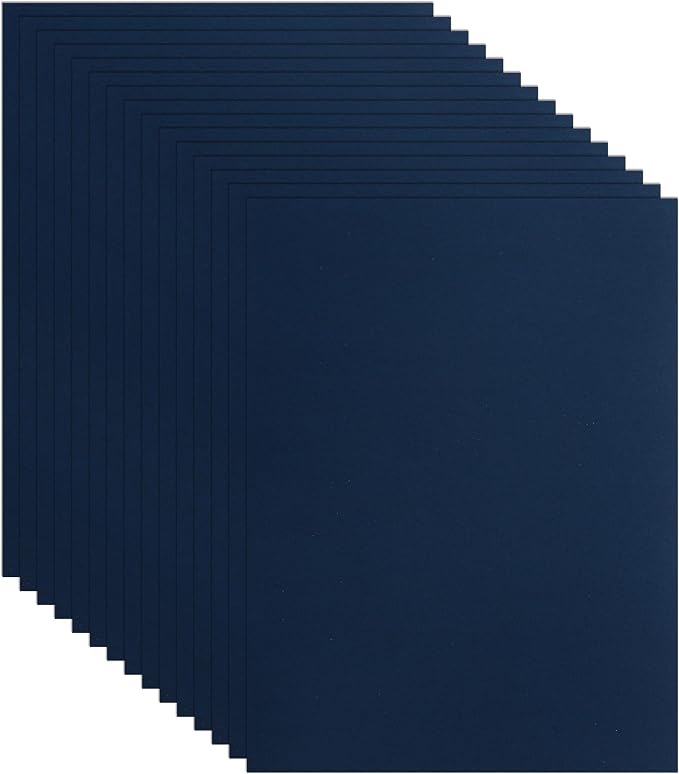 Guakicae 40 Sheets Navy Blue Cardstock 8.5 x 11 Copy Paper 200gsm/75lb