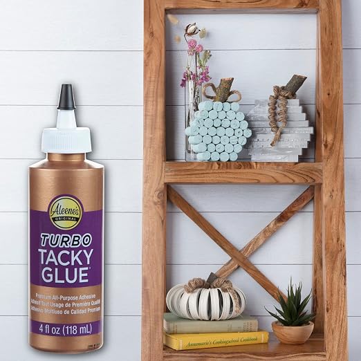 Aleene's Turbo Tacky Glue for Crafts in Always Ready Bottle, Strong Bond Adhesive, Nontoxic, Dries Clear, 4 fl oz 3-Pack