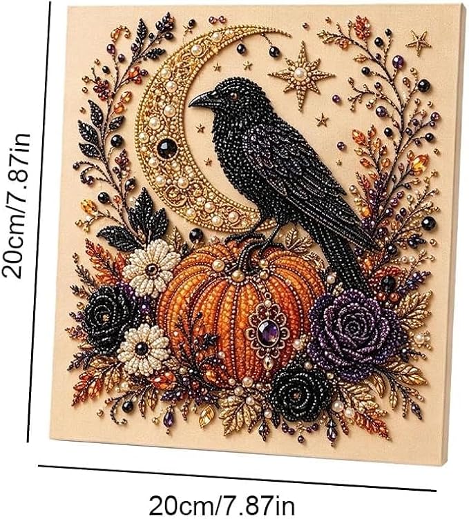 Autumn Pearl Painting Kit Cute 5D Pearl Painting Crafts for Adults，C | Pumpkin Diamond Art Kit for Beginner, Diamond DIY Kit for Thanksgiving Birthday Holiday Gift 1