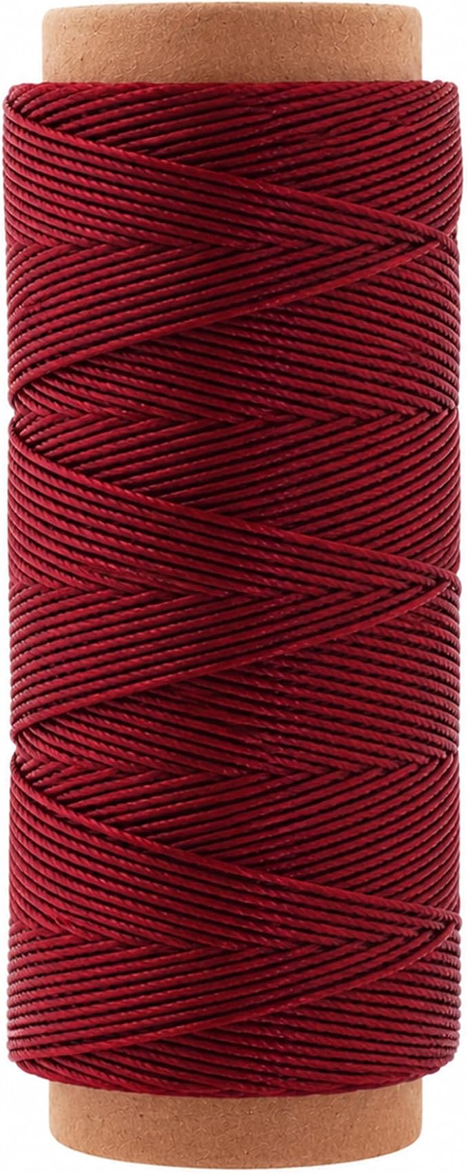 Mandala Crafts 130M 0.55mm Dark Red Round Waxed Thread for Leather Sewing