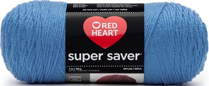 RED Heart Super Saver Yarn, Delft Blue