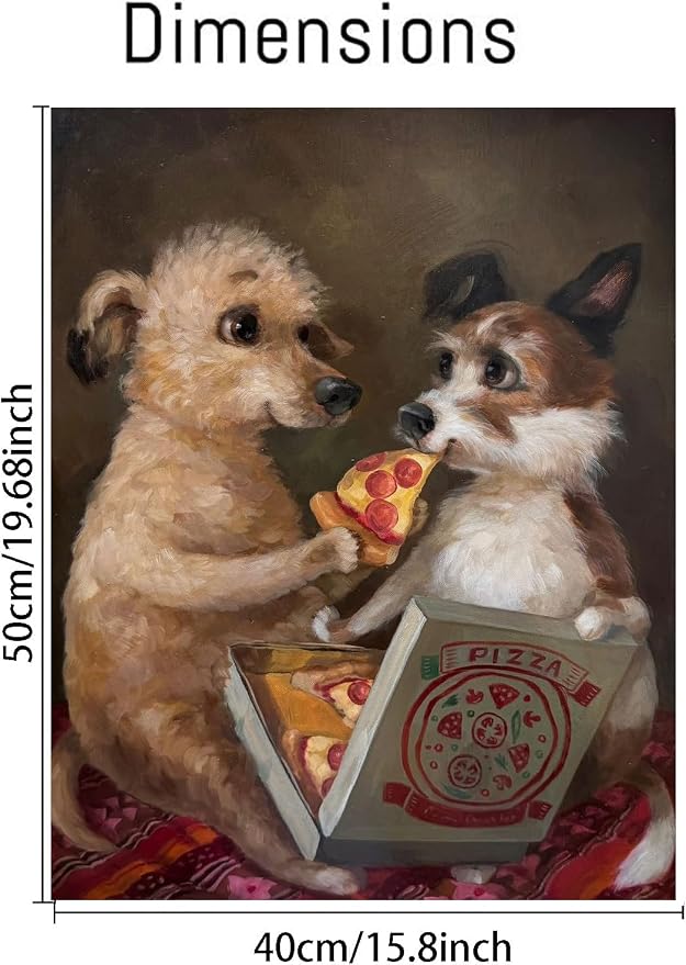FunLynJoy Paint by Numbers for Adults Beginner, Funny Animals Paint by Numbers Funny Pet 16 x 20 Inch (Dog-02)
