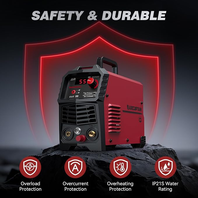 ARCCAPTAIN 55A Plasma Cutter Machine, Non-Touch Pilot Arc, 120V/240V