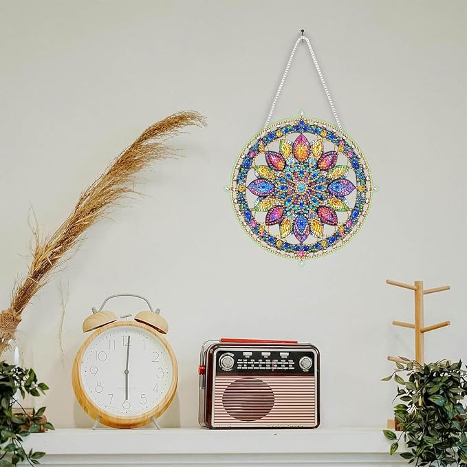 SKRYUIE Flower Hanging Pearl Diamond Art Kits for Adults Suncatcher A29