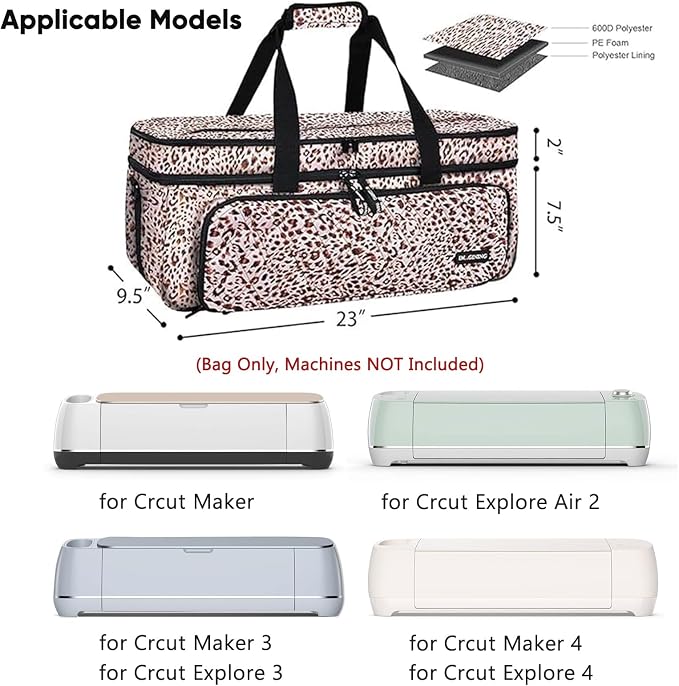 Double Layer Carrying Case with Cutting Mat Pocket & Accessories Storage