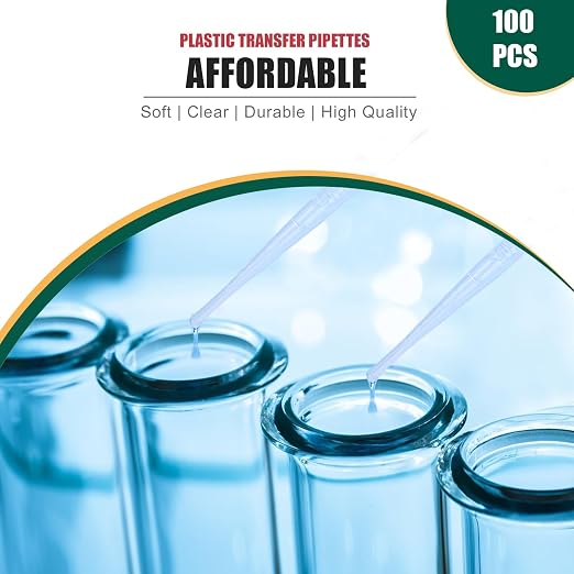 moveland 100 PCS 3ML Dropper Pipettes Essential Oil Transfer for Crafting | Calibrated Scale, Soft Flexible Tip, Food-Grade Leak-Proof, Disposable, No Cross-Contamination for Science Experiments, DIY