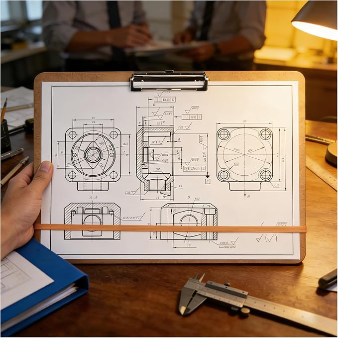 6 Pcs 11x17 Clipboard, Wooden Landscape Lap Board with Low Profile Clip & Rubber Band, Horizontal Large Art Boards for Drawing Sketching