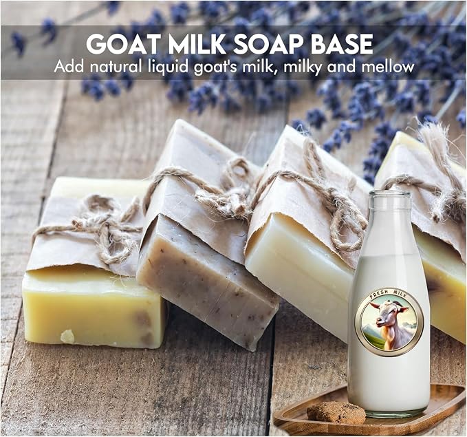 EDSRDRUS 2lb Scent Soap Base DIY Handmade with Goat Milk & Coconut Oil, Moisturizing Melt and Pour Soap Base
