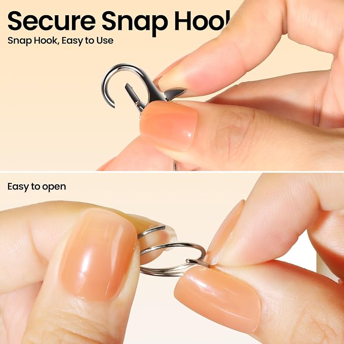 LEOBRO 100PCS Lobster Claw Clasps and Key Rings, Keychain Making kit, Keychains Clips and Key Chain Ring, for Key Chain, Jewelry Making, Art Crafts, Gold & Silver