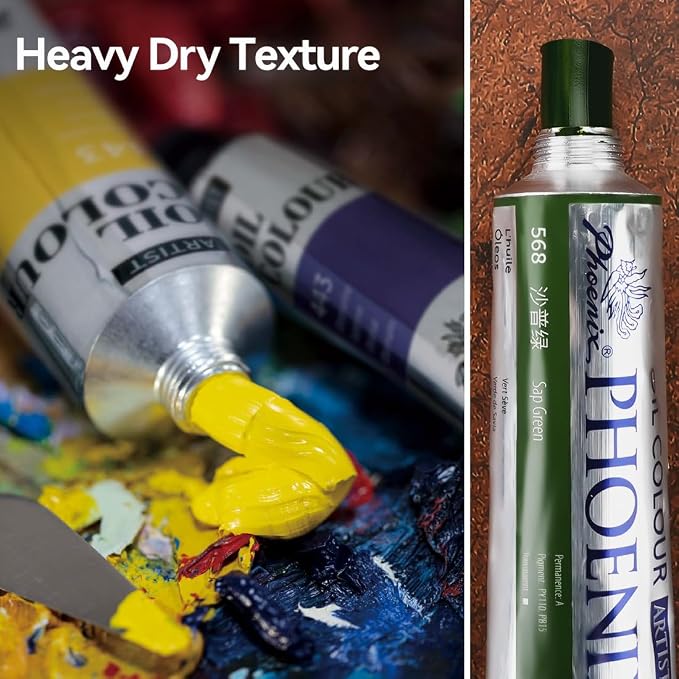 PHOENIX Burnt Sienna Oil Paint - 150ml / 5.07 Fl oz. Single Large Tube - Artist Quality Oil Based Paint for Professionals