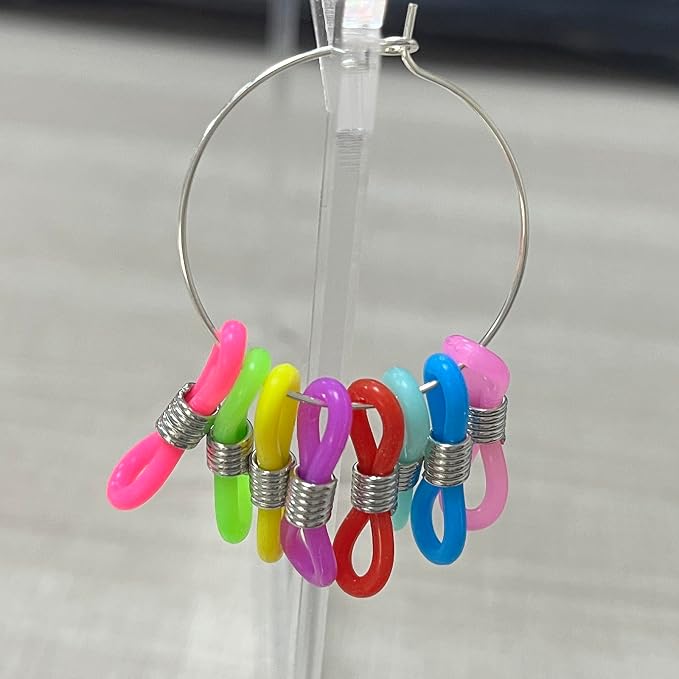 SPANSEE 8 PCS Knitting Needle Stoppers, Knitting Needle Hugger, Stitch Stopper, Project Keeper, Knitting Crochet Supplies, Knitting Accessories, Needle Minder, Needle Stopper