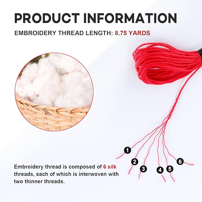 LOVIMAG Embroidery Thread 447pcs Friendship Bracelet String Floss Kit Yarn | Hair Wrap Shirt Lanyard Patterns Crochet Craft Threads Supplies Cross Stitch Sewing Needlepoint Thin Rainbow Beginners