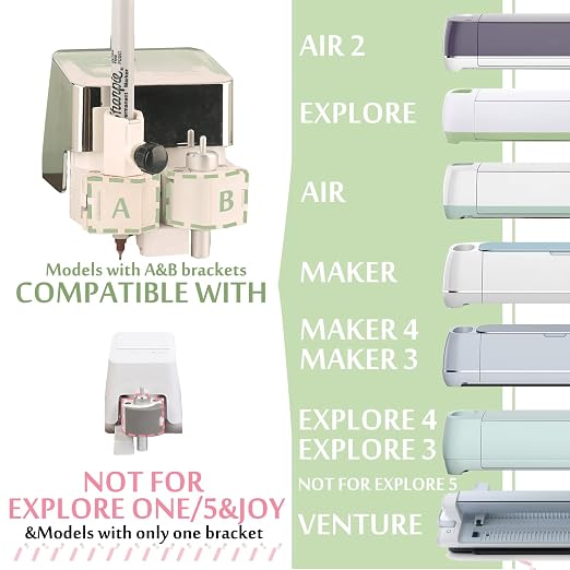 CRAVERLAND Universal Pen Adapter Set for Maker 4 3/Maker/Venture/Explore 4 3/Explore/Air 2/Air,15 Quick Insert-to-Go Adapters Holders with an Universal Pen Adapter Set,Fit All Pens Less Than 0.5in