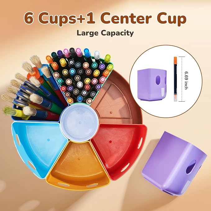 GAMENOTE Rotating Art Supply Organizer, Lazy Susan Caddy, Large