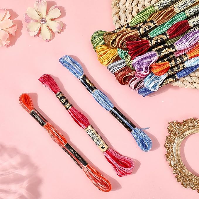 18 Skeins 157.5 Yards Variegated Embroidery Floss for Jewelry DIY