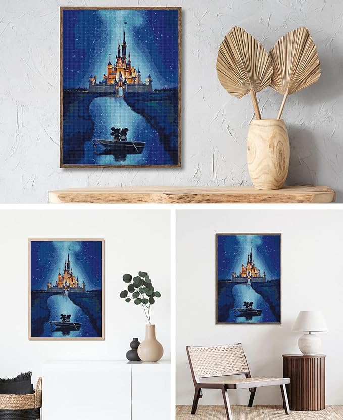 JAKI Diamond Painting Kits for Adults,Castle Diamond Art 12x16inch