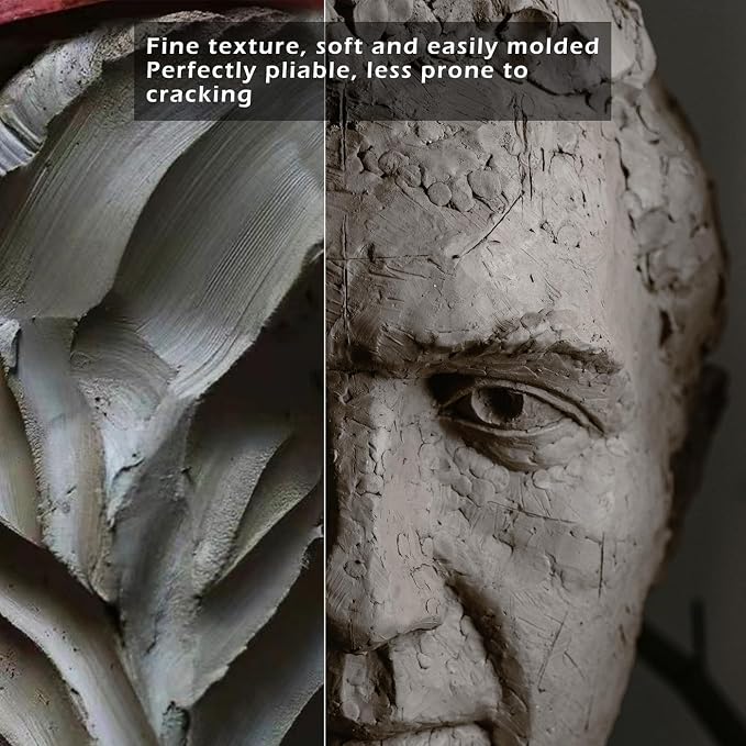 ReArt Air-Dry Clay Modelling, 2.2 pounds Ideal for Beginners and Advanced Sculptors All-Purpose Modeling Clay (Terracotta)