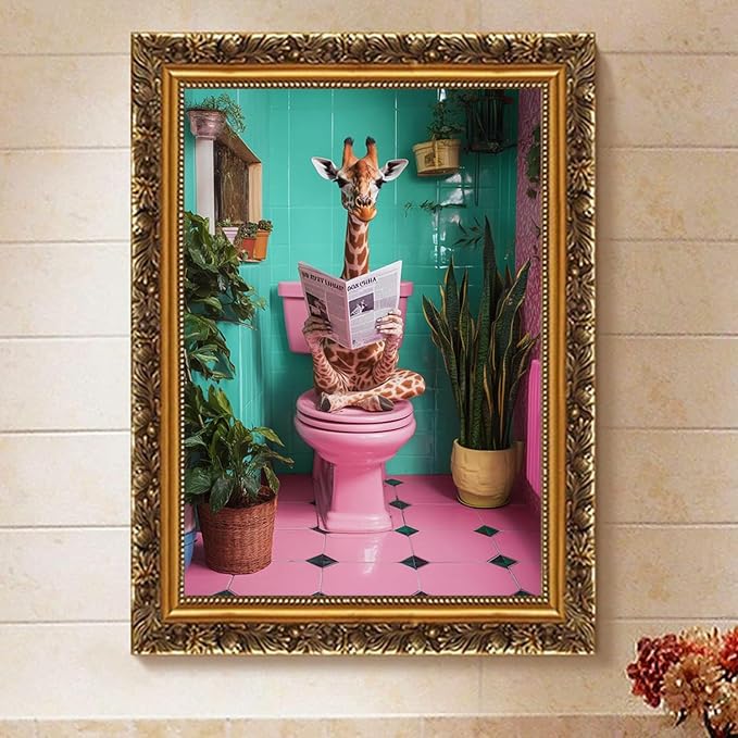 Diamond Art Kits for Adults,fun Giraffe Diamond Painting Kits 12 x 16in