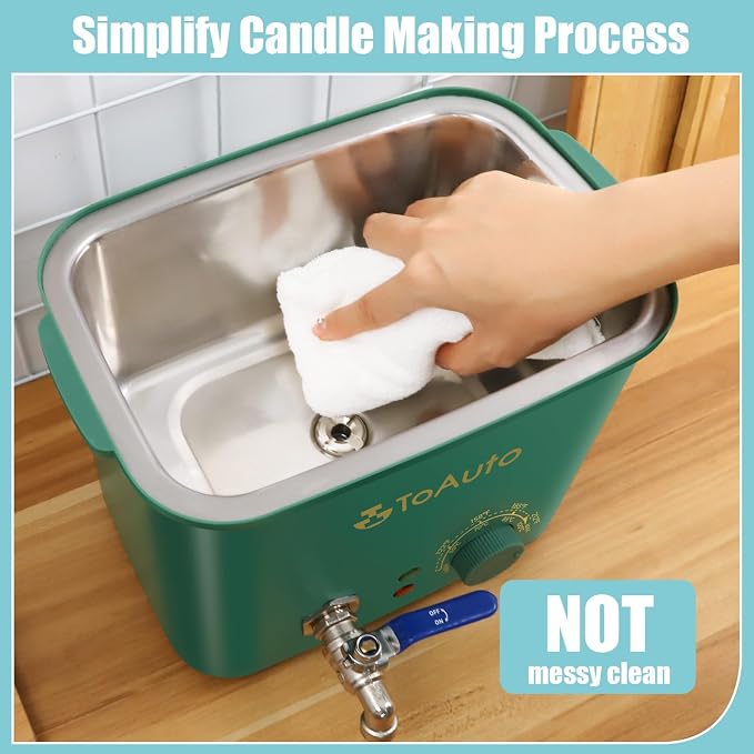TOAUTO 8Lbs Wax Melter with Quick Pour Valve for Candle Making