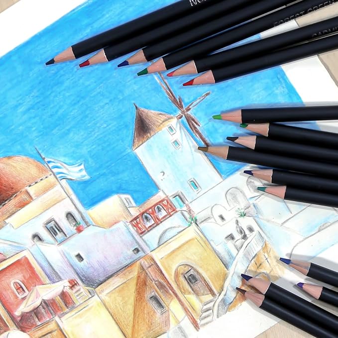 H & B 72 Colored Pencils Kit, Oil-Based Soft Core Art Supplies for Adults and Beginners, Ideal for Sketching and Shading, Professional Drawing Pencil Set