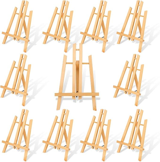 10 Pack 11.8" Wooden Easel, Easel Stand for Painting