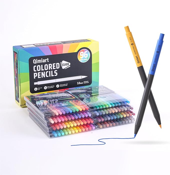 languo 96 Colors Mechanical Colored Pencils Set, 3.0mm Oil Based Core