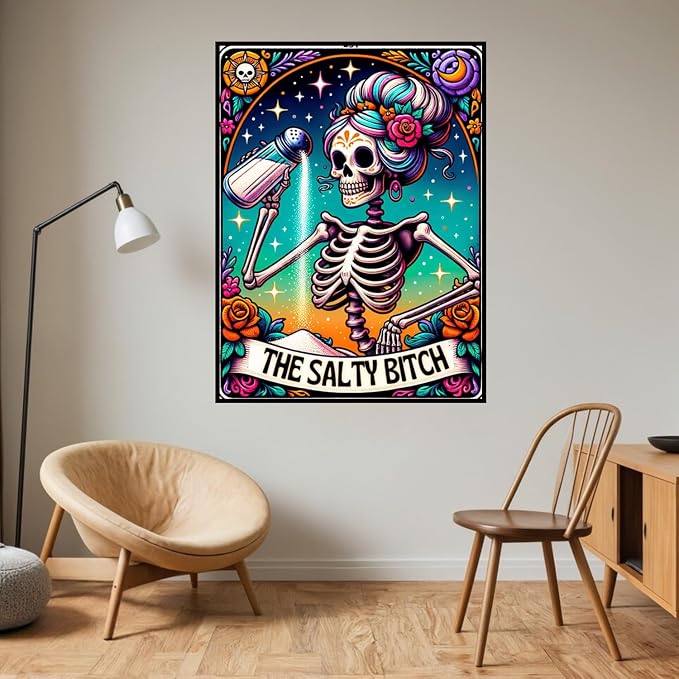 HHMATITS Skull Diamond Art Kits for Adults, Diamond Painting Kit 12x16IN