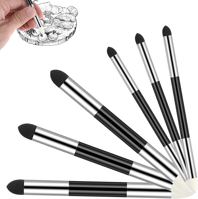 6 Pcs Artist Blending Sponge Pen, Soft Pastel Blending Tools Sketch Wipe