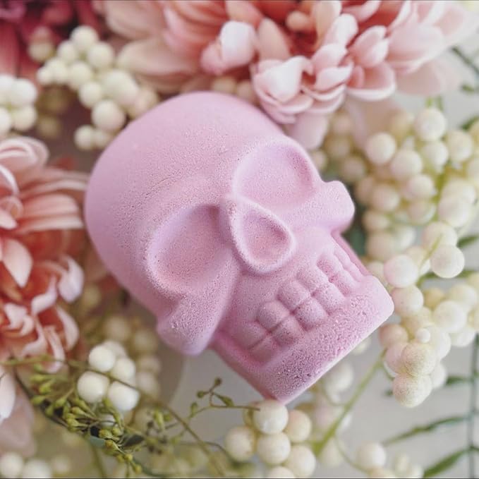 Moukiweek 3D Skull Soap Silicone Mold 2-piece Set Halloween Chocolate Mold Ice Cube Trays Molds Suitable for Cookery Cake Baking and DIY Resin Craft