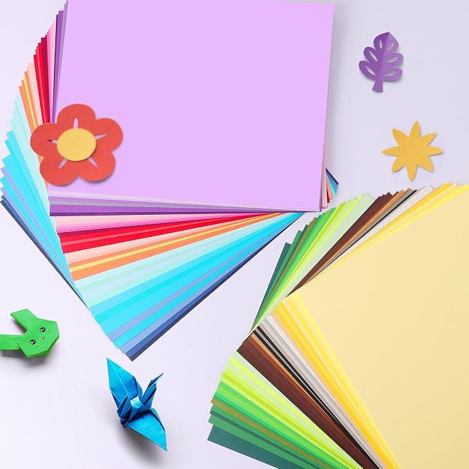 TUXIYA 800 Sheets 8.5" X 11" Colored Cardstock, 80 Colors Card Stock