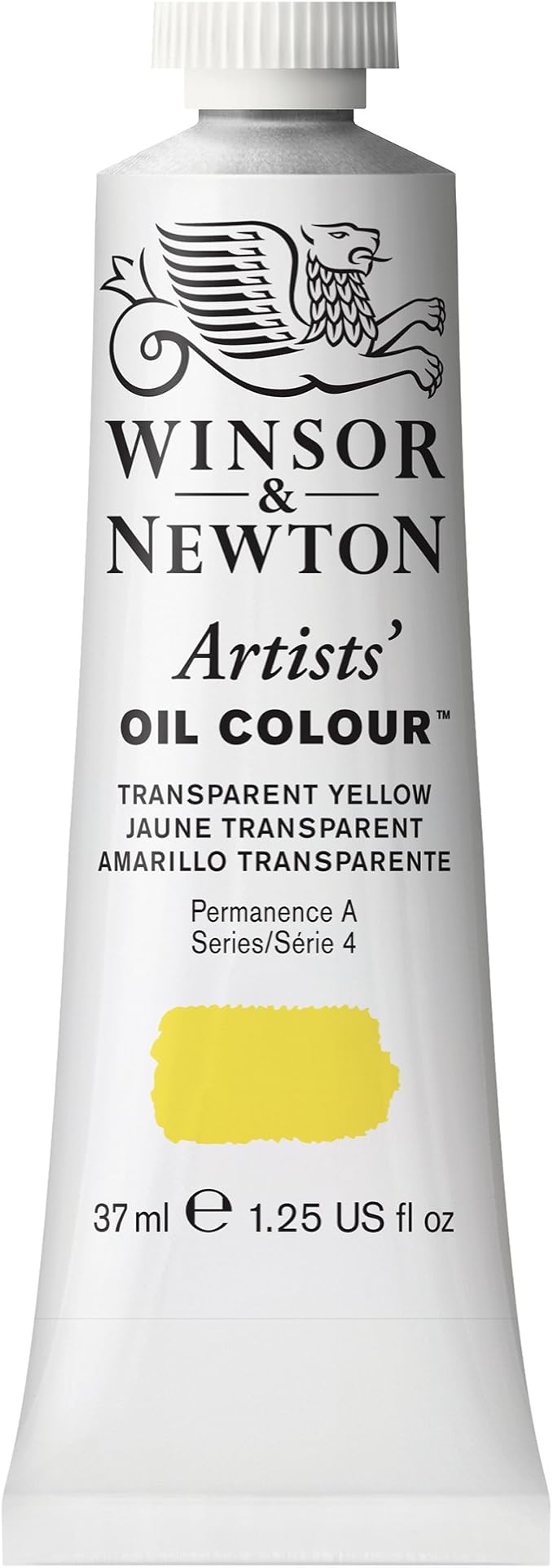 Winsor & Newton Artists' Oil Paint, 37ml Tube, Transparent Yellow