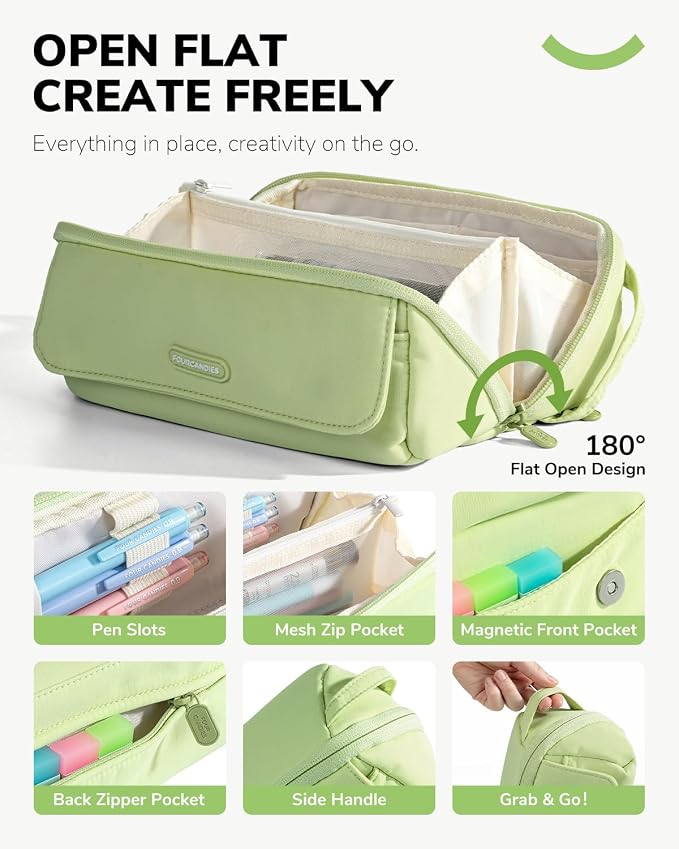 Four Candies 36PCS Mechanical Pencil Set with 624 Lead Refills(Light Green)