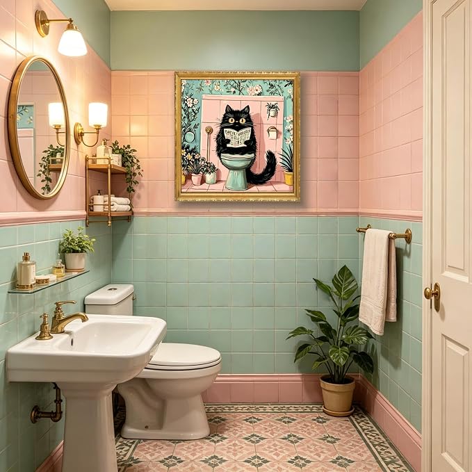BYGFHLYW Funny Black Cat Paint by Numbers Kit for Adults Beginners | Easy Adult Paint by Number Kits On Canvas, DIY Acrylic Oil Painting Kits for Home Wall Decor 16x16Inch