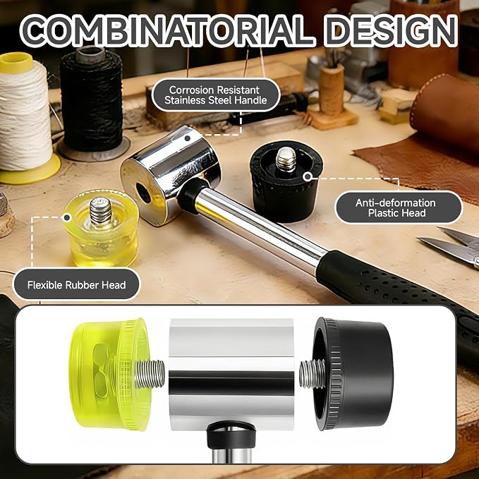 Leather Stamping Pressing Hammer for DIY Leather Craft