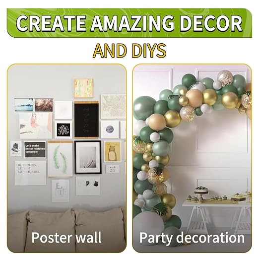 Piteno® 500Pcs Double Sided Adhesive Dots, 0.4" Clear Removable Adhesive Mounting Putty, Waterproof No Trace Dots Adhesive Putty for Poster Picture Festival Decoration Museum (10mm)