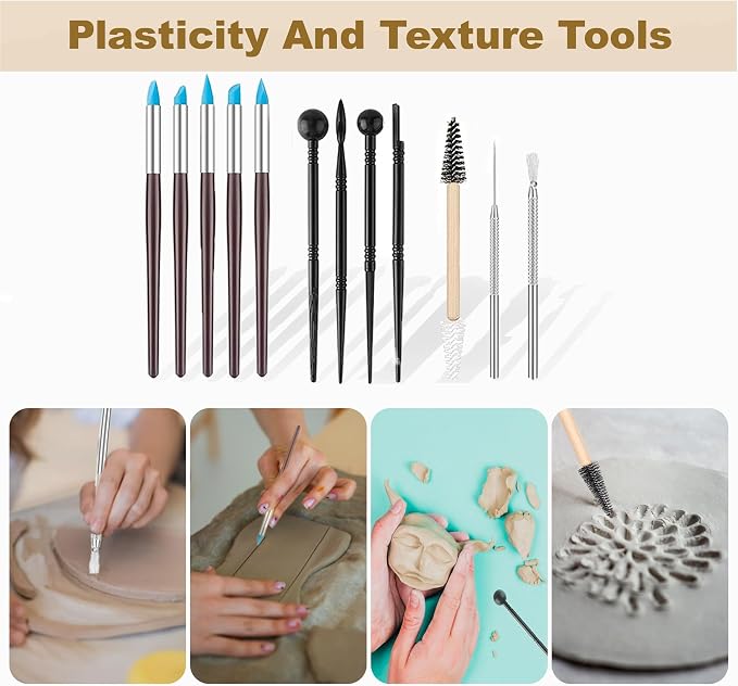 CeeVian Pottery Sculpting Tools Set 43PCS Clay Carving Tools
