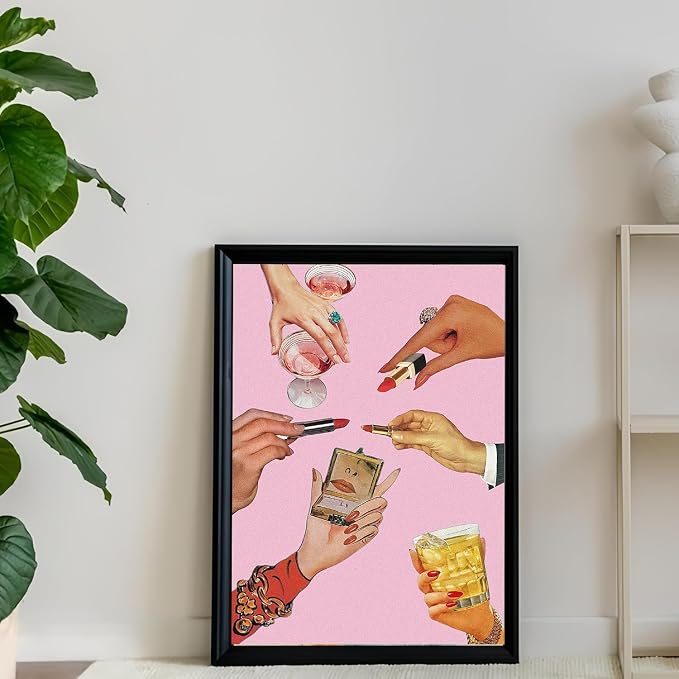 DAZZLEDOTS Pink Diamond Art Kits for Adults, DIY Lipstick Diamond Painting