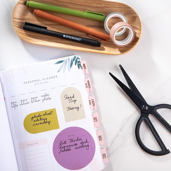DiverseBee Transparent Sticky Notes Set with Quick Dry Pen (Muse)